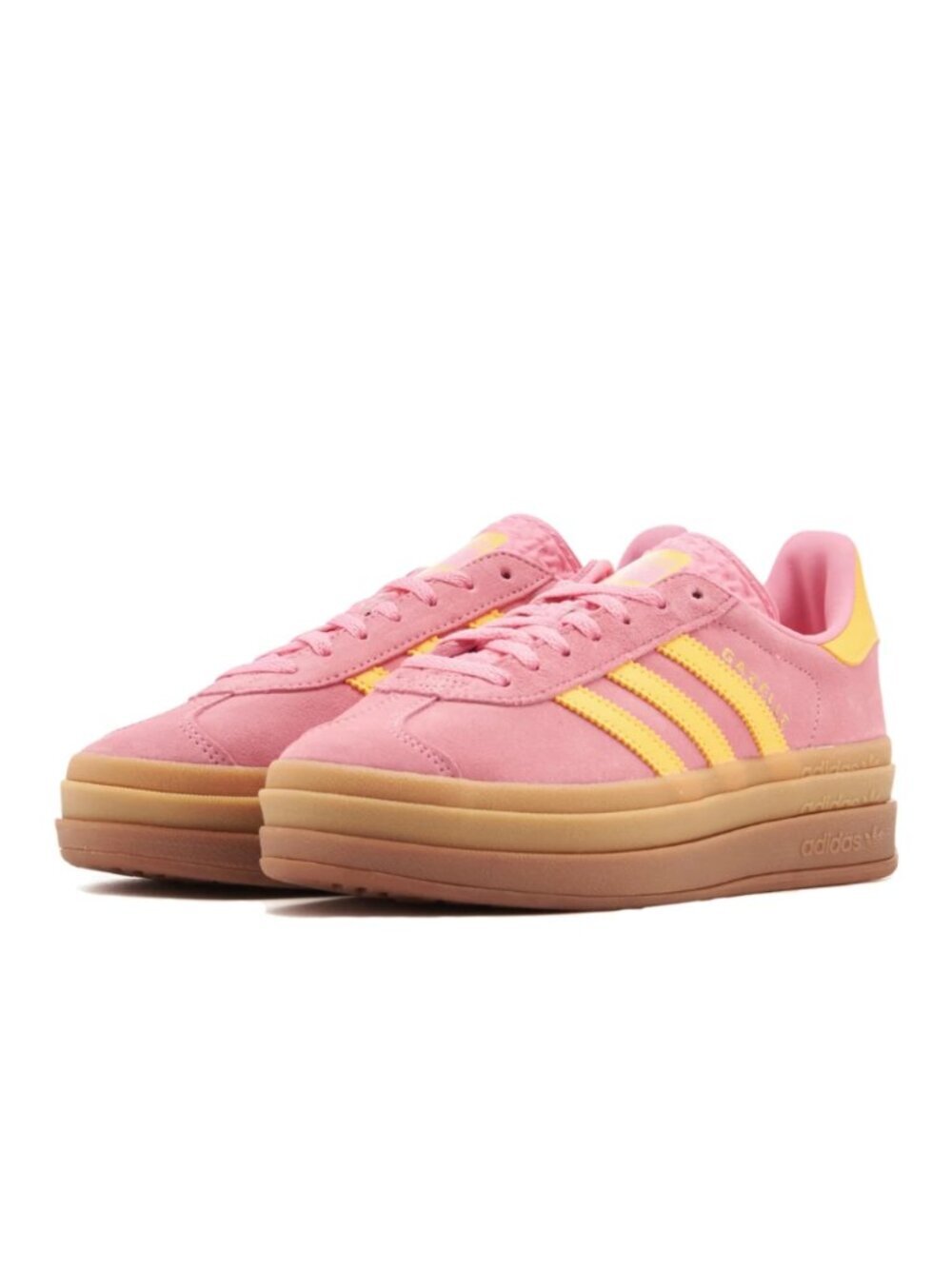 Adidas Originals Suede Gazelle Bold Low Laces Sneaker Bold Bliss Pink Spark, 6.5